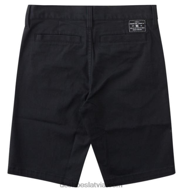 N008N517 zēnu strādnieku atvieglinātas formas čino šorti melns DC Shoes