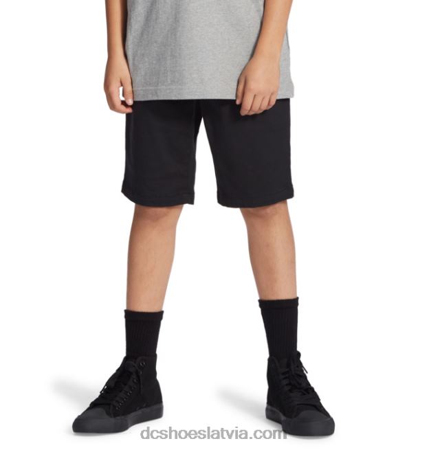 N008N517 zēnu strādnieku atvieglinātas formas čino šorti melns DC Shoes