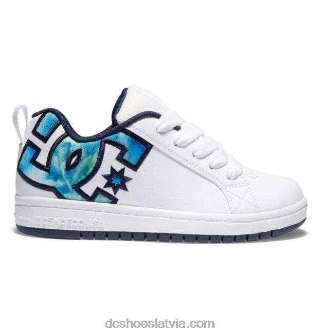 N008N532 bērnu laukuma grafiķa apavi balts/zils/zaļš DC Shoes