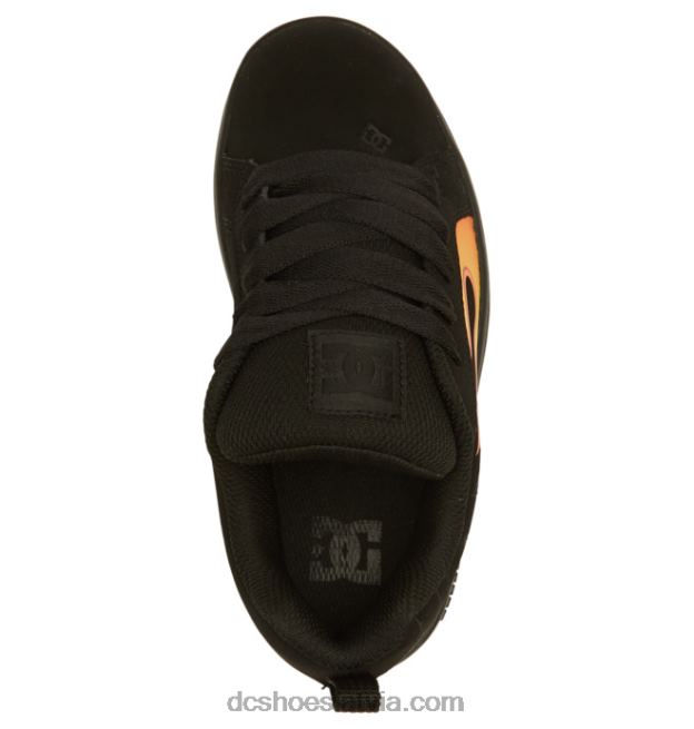N008N535 bērnu laukuma grafiķa apavi melns/liesmas DC Shoes