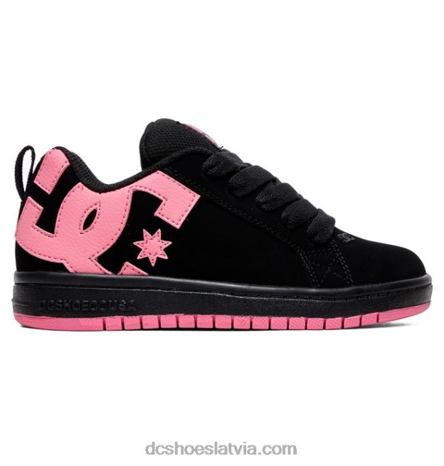 N008N537 bērnu laukuma grafiķa apavi melns/rozā DC Shoes
