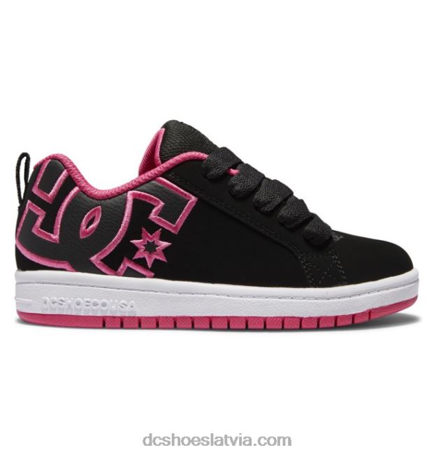 N008N544 bērnu laukuma grafiķa apavi melns/rozā trafarets DC Shoes
