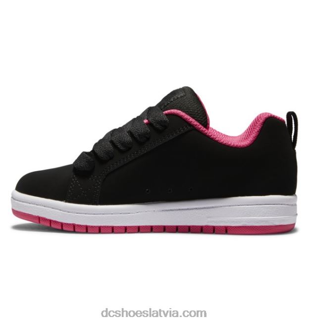 N008N544 bērnu laukuma grafiķa apavi melns/rozā trafarets DC Shoes