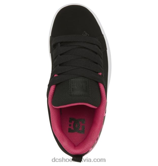 N008N544 bērnu laukuma grafiķa apavi melns/rozā trafarets DC Shoes
