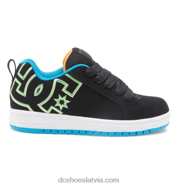 N008N550 bērnu laukuma grafiķa apavi melns/balts/zaļš DC Shoes