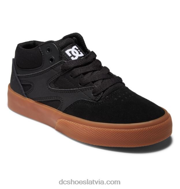 N008N515 bērnu kalis vulc mid-top kurpes melns/gumija DC Shoes