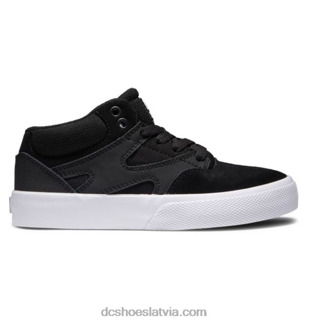 N008N516 bērnu kalis vulc mid-top kurpes melns balts DC Shoes