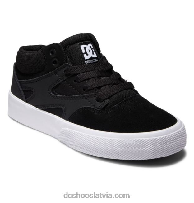 N008N516 bērnu kalis vulc mid-top kurpes melns balts DC Shoes