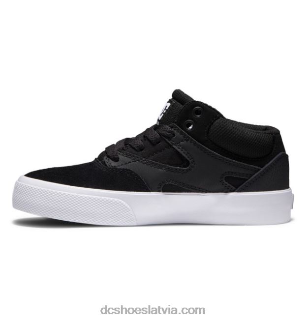 N008N516 bērnu kalis vulc mid-top kurpes melns balts DC Shoes
