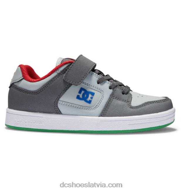 N008N508 bērnu manteca 4 elastīgas mežģīņu kurpes pelēks/zils DC Shoes