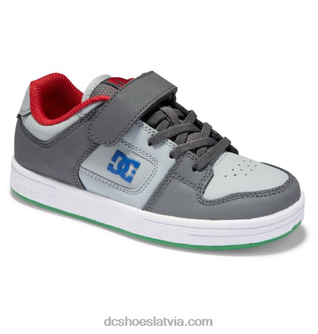 N008N508 bērnu manteca 4 elastīgas mežģīņu kurpes pelēks/zils DC Shoes
