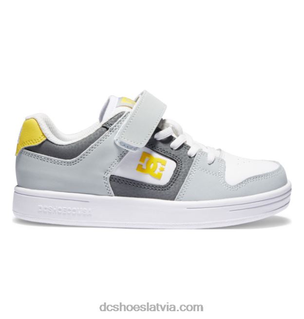N008N553 bērnu manteca 4 elastīgas mežģīņu kurpes pelēks/melns/dzeltens DC Shoes