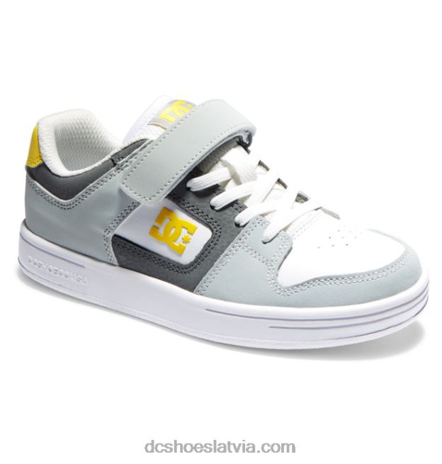 N008N553 bērnu manteca 4 elastīgas mežģīņu kurpes pelēks/melns/dzeltens DC Shoes
