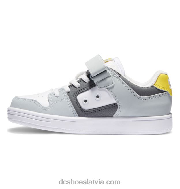 N008N553 bērnu manteca 4 elastīgas mežģīņu kurpes pelēks/melns/dzeltens DC Shoes