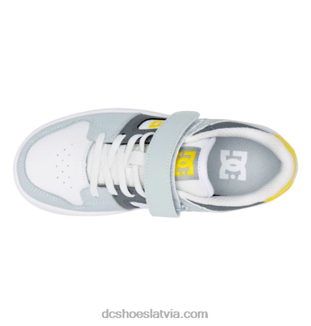 N008N553 bērnu manteca 4 elastīgas mežģīņu kurpes pelēks/melns/dzeltens DC Shoes