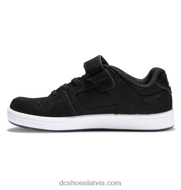 N008N554 bērnu manteca 4 elastīgas mežģīņu kurpes melns balts DC Shoes
