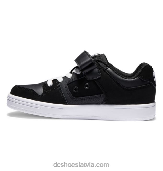 N008N572 bērnu manteca 4 elastīgas mežģīņu kurpes melns balts DC Shoes