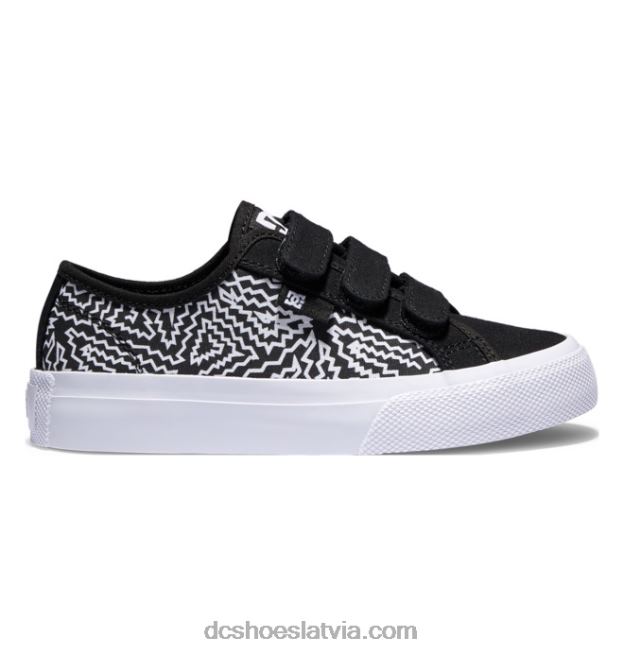 N008N534 bērnu rokasgrāmata v apavi melna/balta apdruka DC Shoes