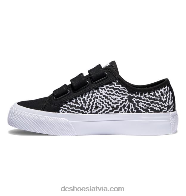 N008N534 bērnu rokasgrāmata v apavi melna/balta apdruka DC Shoes