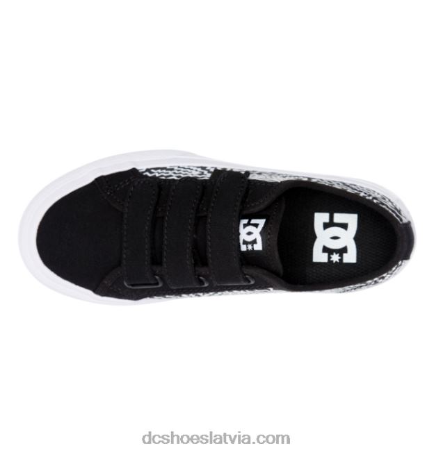 N008N534 bērnu rokasgrāmata v apavi melna/balta apdruka DC Shoes
