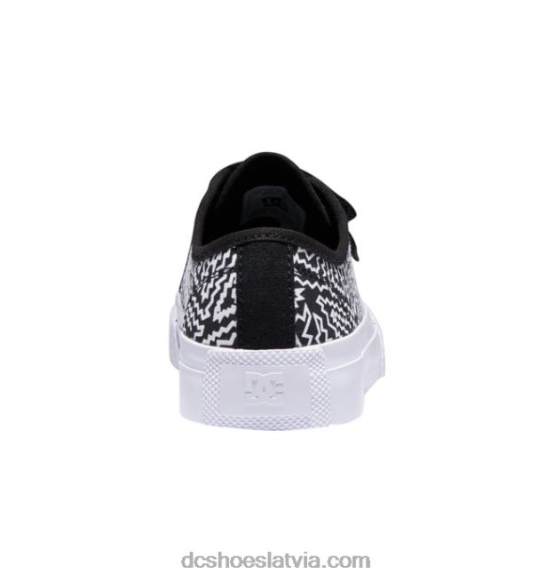N008N534 bērnu rokasgrāmata v apavi melna/balta apdruka DC Shoes