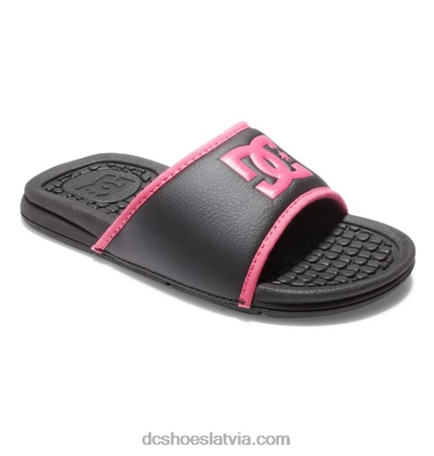 N008N552 bolsa - sandales meitenēm melns/rozā trafarets DC Shoes
