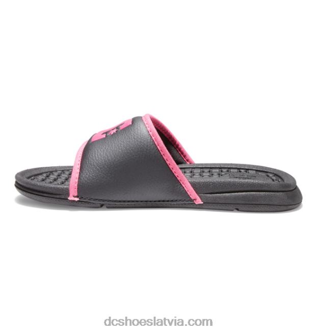 N008N552 bolsa - sandales meitenēm melns/rozā trafarets DC Shoes