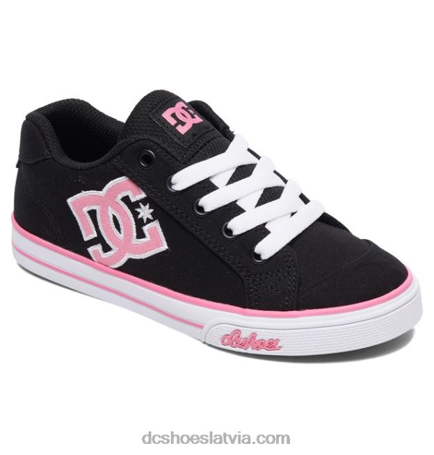 N008N506 bērnu chelsea audekla kurpes melns/rozā DC Shoes