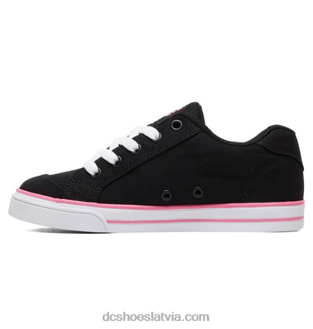 N008N506 bērnu chelsea audekla kurpes melns/rozā DC Shoes