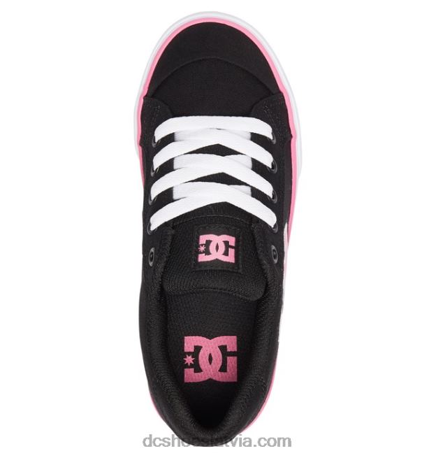 N008N506 bērnu chelsea audekla kurpes melns/rozā DC Shoes