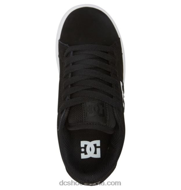 N008N514 bērnu uzbrucēju kurpes melns balts DC Shoes