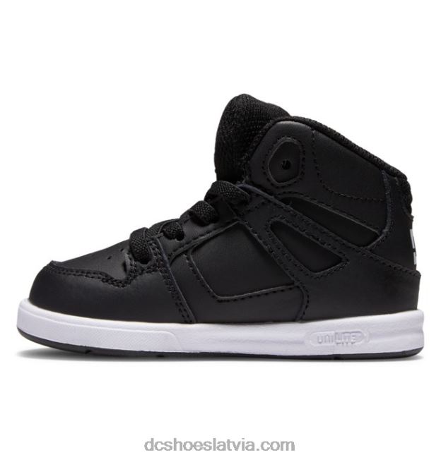 N008N547 toddler tīras hi high kurpes melns balts DC Shoes