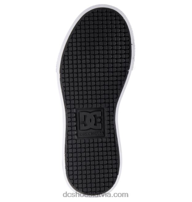 N008N522 Bērnu tīri, elastīgi mežģīņu apavi ar augstu augšdaļu kvieši/melnie DC Shoes