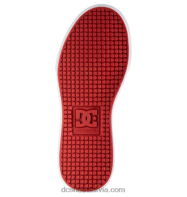 N008N524 Bērnu tīri, elastīgi mežģīņu apavi ar augstu augšdaļu balts/melns/sarkans DC Shoes