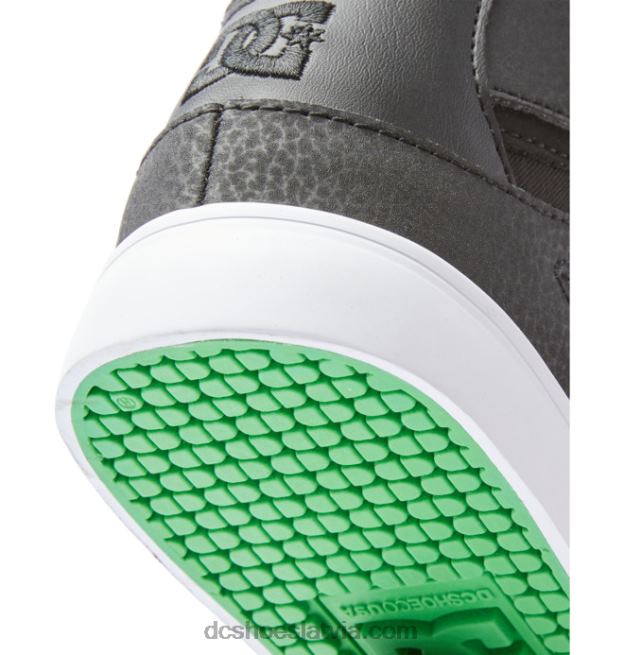 N008N526 Bērnu tīri, elastīgi mežģīņu apavi ar augstu augšdaļu melns/šļaksts DC Shoes