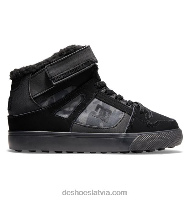 N008N527 tīri ziemas apavi bērniem melna kamuflāža DC Shoes