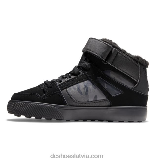 N008N527 tīri ziemas apavi bērniem melna kamuflāža DC Shoes