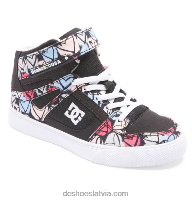 N008N531 pure hi ev - augstas augšdaļas apavi meitenēm melns/multi DC Shoes