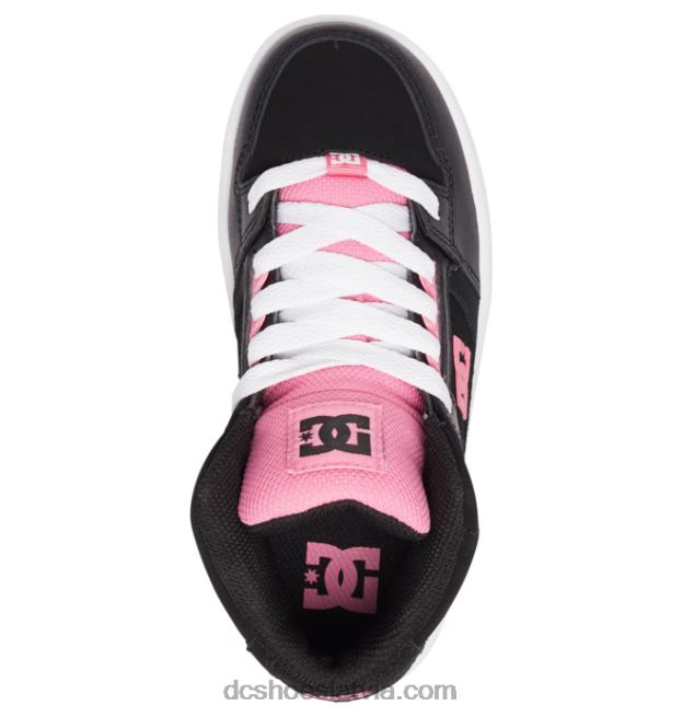 N008N541 tīri bērnu apavi ar augstu augšdaļu melns/rozā DC Shoes