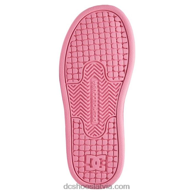 N008N541 tīri bērnu apavi ar augstu augšdaļu melns/rozā DC Shoes