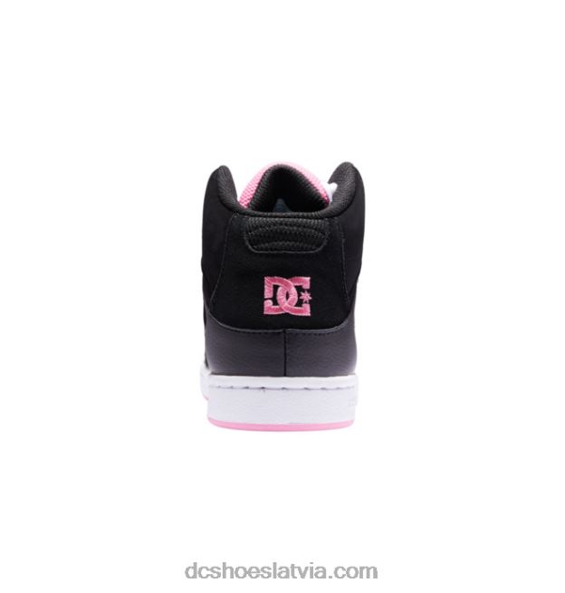 N008N541 tīri bērnu apavi ar augstu augšdaļu melns/rozā DC Shoes
