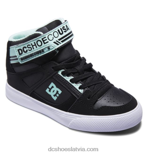 N008N545 pure hi ev - augstas augšdaļas apavi meitenēm melns/zaļš DC Shoes