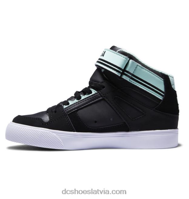 N008N545 pure hi ev - augstas augšdaļas apavi meitenēm melns/zaļš DC Shoes