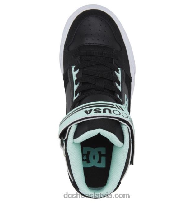 N008N545 pure hi ev - augstas augšdaļas apavi meitenēm melns/zaļš DC Shoes