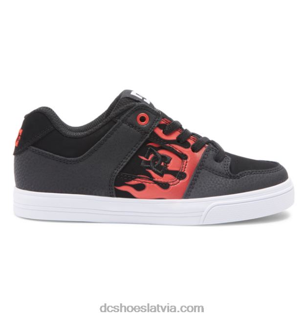 N008N555 tīri elastīgi - uzvelkami apavi zēniem sarkans/pelēks DC Shoes