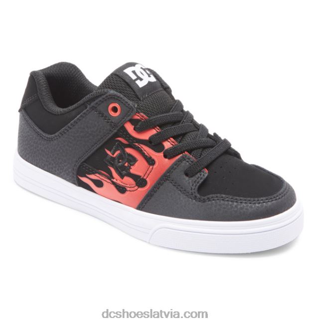N008N555 tīri elastīgi - uzvelkami apavi zēniem sarkans/pelēks DC Shoes