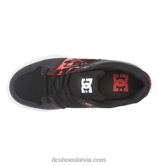N008N555 tīri elastīgi - uzvelkami apavi zēniem sarkans/pelēks DC Shoes