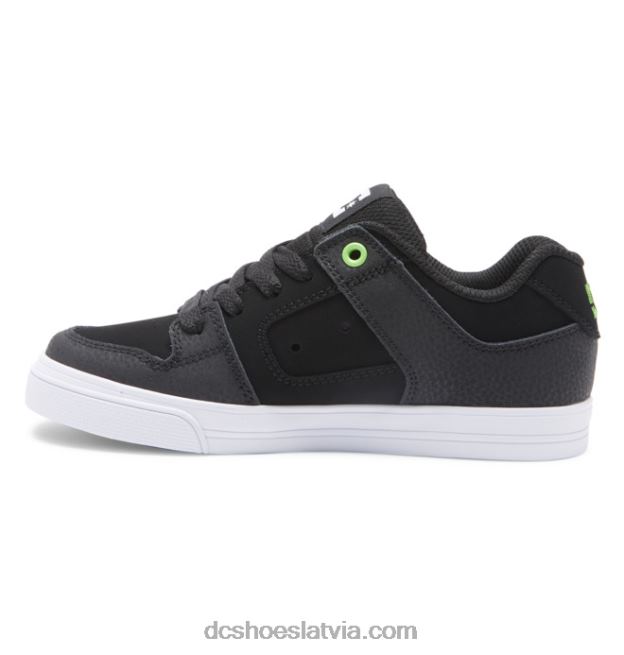 N008N561 pure - apavi zēniem melns/pelēks/zaļš DC Shoes