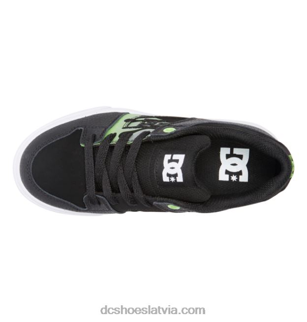 N008N561 pure - apavi zēniem melns/pelēks/zaļš DC Shoes