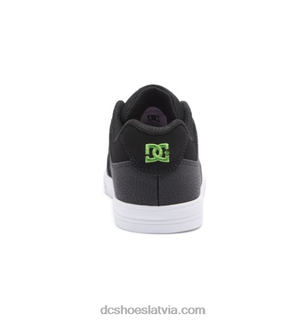 N008N561 pure - apavi zēniem melns/pelēks/zaļš DC Shoes
